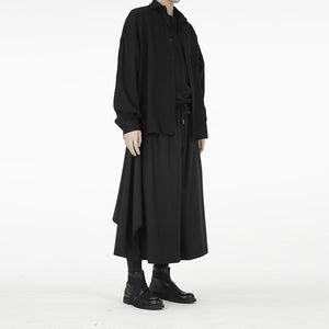 Loose Cropped Culottes Hakama Pants