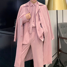 Load image into Gallery viewer, Pink Suit Trench Coat
