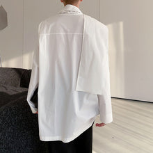 Load image into Gallery viewer, Ribbon Scarf V-Neck Pullover Shirt
