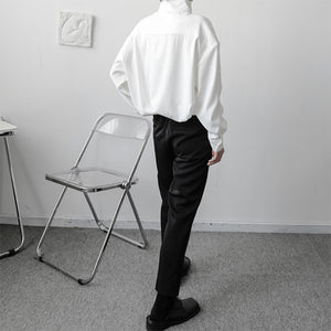 Thick Stand Collar Loose Shirt