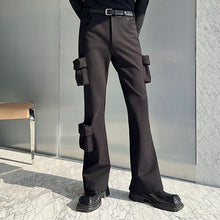 Load image into Gallery viewer, Mid-Low Rise Slim Cargo Pockets Flared Pants
