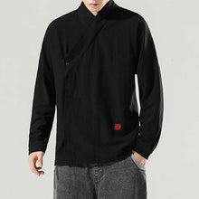 Load image into Gallery viewer, Linen V-Neck Slanted Front Top
