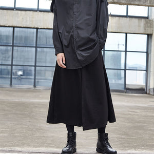 Casual Wide Leg Culottes Hakama Pants