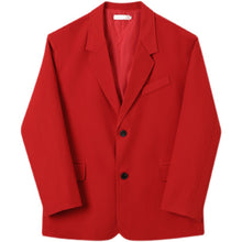 Load image into Gallery viewer, Red Retro Single Breasted Blazer
