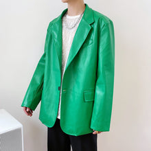 Load image into Gallery viewer, One Button Casual Pu Blazer
