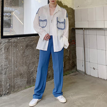 Load image into Gallery viewer, Thin Large Pocket Color Block Shirt
