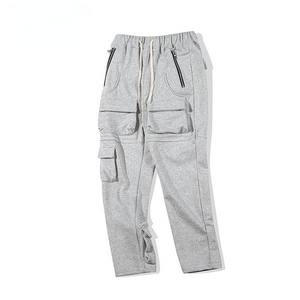 Multi-pocket Split Sweatpants