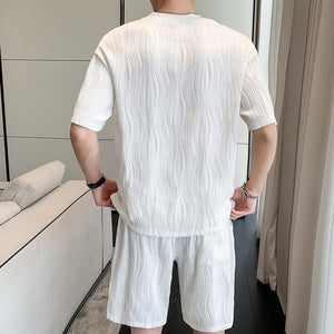 Short Sleeve T-shirt Shorts Two Piece Set