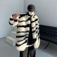 Load image into Gallery viewer, Zebra Print Plush Thick Coat
