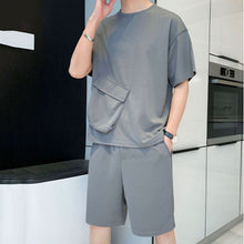 Load image into Gallery viewer, Short-sleeved T-shirt Five-point Pants Suit
