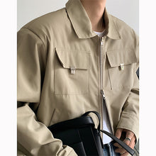 Load image into Gallery viewer, Autumn Solid Color Zip Short Jacket
