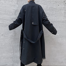 Load image into Gallery viewer, Loose Stand Collar Long Over Knee Windbreaker
