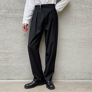 Wide Leg Studded Trousers