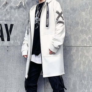 Printed Mid-length Trench Coat