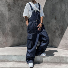 Load image into Gallery viewer, Retro Straight Loose Denim Bibs
