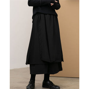 Irregular Multi-layer Cropped Hakama