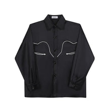 Load image into Gallery viewer, Contrast Color Hemming Long Sleeve Shirt
