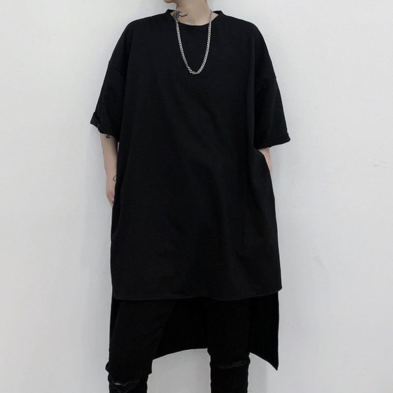 Irregular Mid-length Front Short Back Long T-shirt