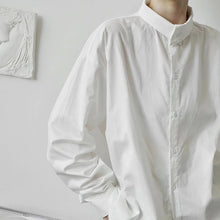 Load image into Gallery viewer, Retro Stand Collar Literary Long Sleeve Shirt
