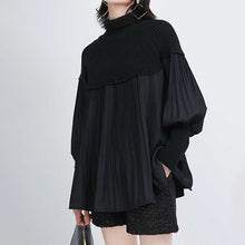 Load image into Gallery viewer, Puff Sleeve Pressed Turtleneck Sweater
