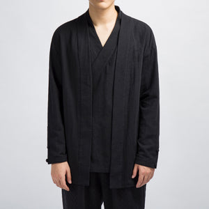 Linen Fake Two-piece Top