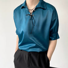 Load image into Gallery viewer, Drawstring Short-sleeved Shirt
