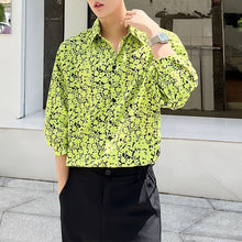 Load image into Gallery viewer, Floral Point Collar Loose Long Sleeve Shirt
