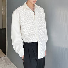 Load image into Gallery viewer, Pleated Weave Decorative Long Sleeve Shirt
