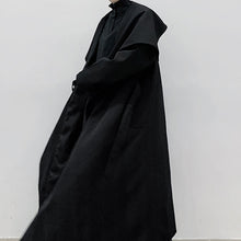 Load image into Gallery viewer, Large Lapel Drawstring Waist Long Coat
