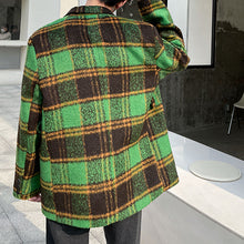 Load image into Gallery viewer, Vintage Green Plaid Jacket

