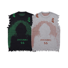 Load image into Gallery viewer, Dark Figure Jacquard Knit Tassel Sweater Vest
