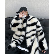 Load image into Gallery viewer, Zebra Print Plush Thick Coat
