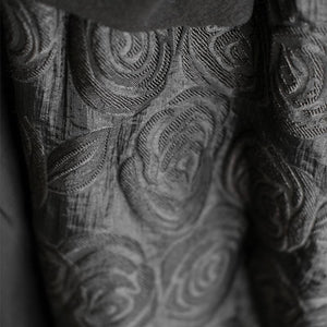 Dark Jacquard Double Panel Skirt