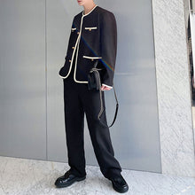 Load image into Gallery viewer, Vintage Contrast Crewneck Cropped Jacket
