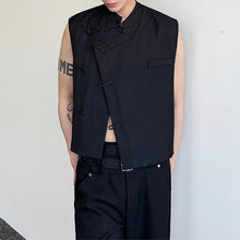 Load image into Gallery viewer, Vintage Stand Collar Buckle Sleeveless Vest

