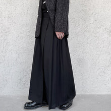 Load image into Gallery viewer, Dark A-Line Pleated Culottes Hakama Pants
