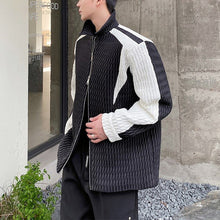 Load image into Gallery viewer, Three-Die Crinkle Textured Contrast Lapel Jacket
