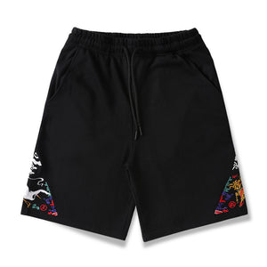 Kirin Embroidered Five Points Casual Shorts