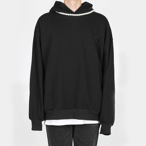 Bead Necklace Hooded Sweatshirt