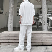 Load image into Gallery viewer, Solid Color Short Sleeve T-Shirt Pants Set
