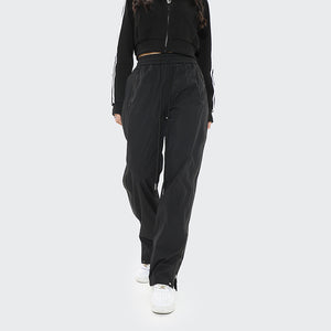 Zipper Strip Straight Casual Pants