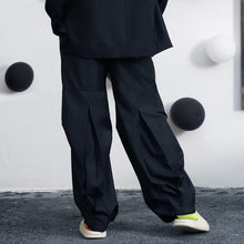 Load image into Gallery viewer, Multidirectional Fold Baggy Pants
