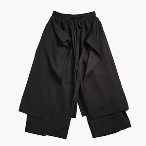 Loose Wide-leg Cropped Culottes