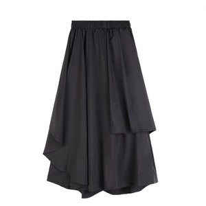 Irregular Ruffle Panel Skirt