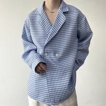 Load image into Gallery viewer, Check Double Breasted Shirt
