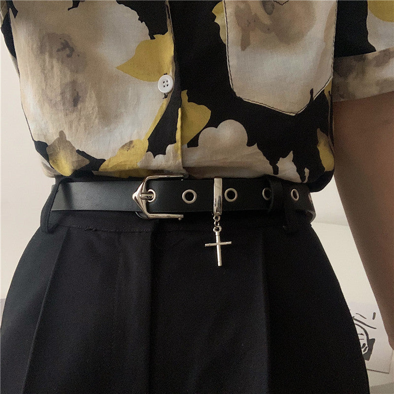 Black Street Personality Cross Belt