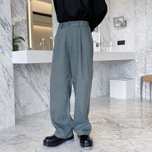 Load image into Gallery viewer, Plaid Loose Casual Straight-leg Pants
