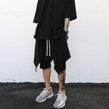 Load image into Gallery viewer, Dark Fake Two-Piece Drawstring Shorts
