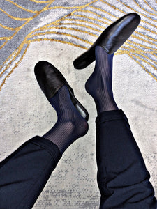 Ultra-thin Men's Striped Stockings