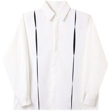 Load image into Gallery viewer, Contrast Patch Panel Pleated Shirt
